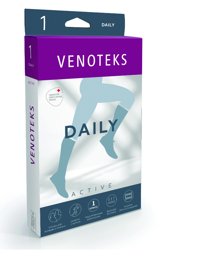 Компрессионные гольфы 1C128 VENOTEKS,  1 класс купить в OrtoMir24